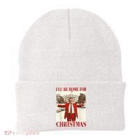 Ill Be Home For Christmas Santa Trump Funny Holiday Beanie thumb 0