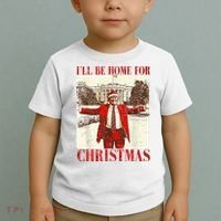 Ill Be Home For Christmas Santa Trump Funny Holiday Toddler T-Shirt thumb 2