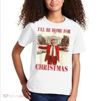 Ill Be Home For Christmas Santa Trump Funny Holiday Kids T-Shirt thumb 2