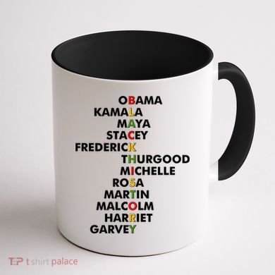 Important Black History Leaders Celebrate Black History Coffee Mug back