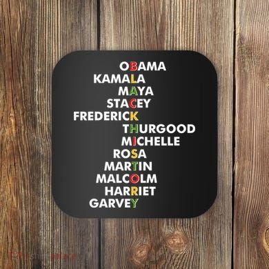 Important Black History Leaders Celebrate Black History Coaster