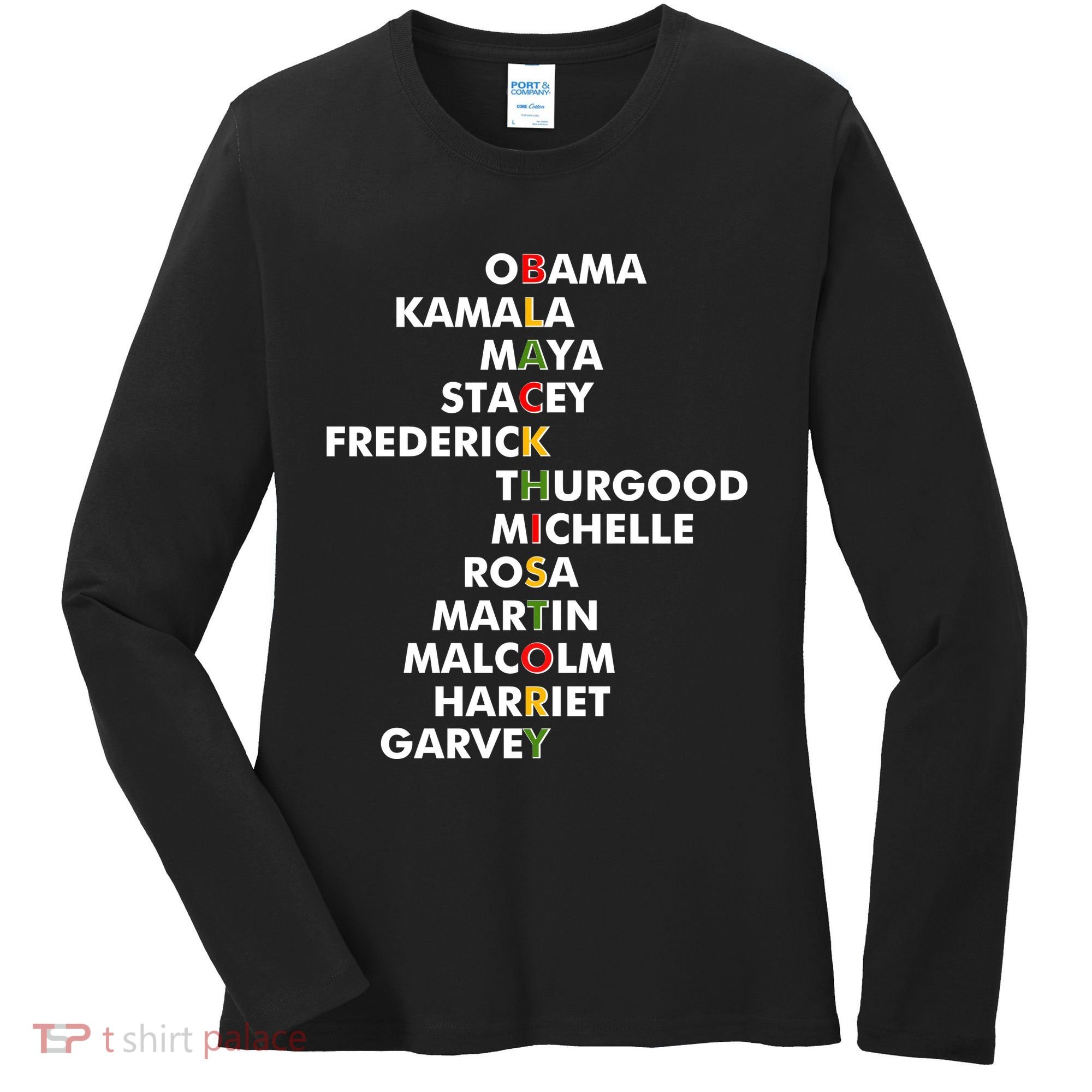 Important Black History Leaders Celebrate Black History Women's Long Sleeve Shirt