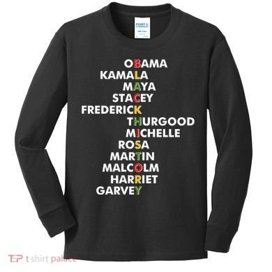 Important Black History Leaders Celebrate Black History Kids Long Sleeve Shirt