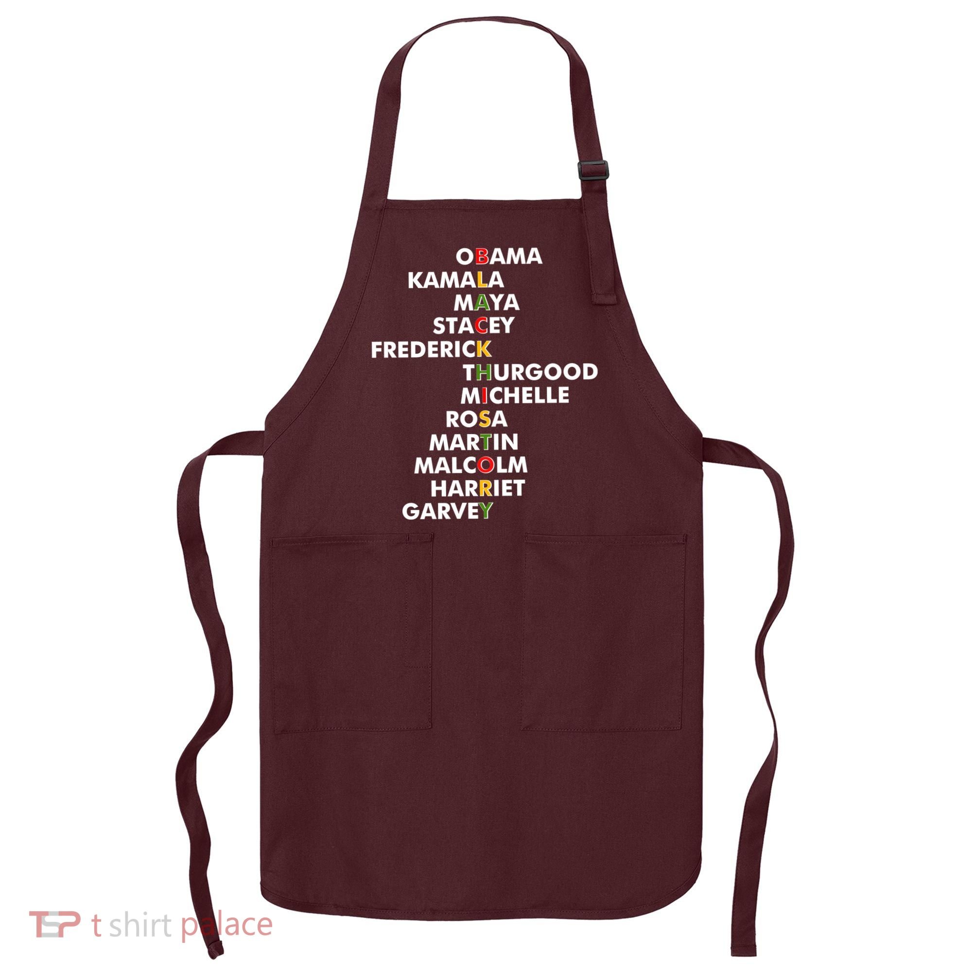 Important Black History Leaders Celebrate Black History Apron