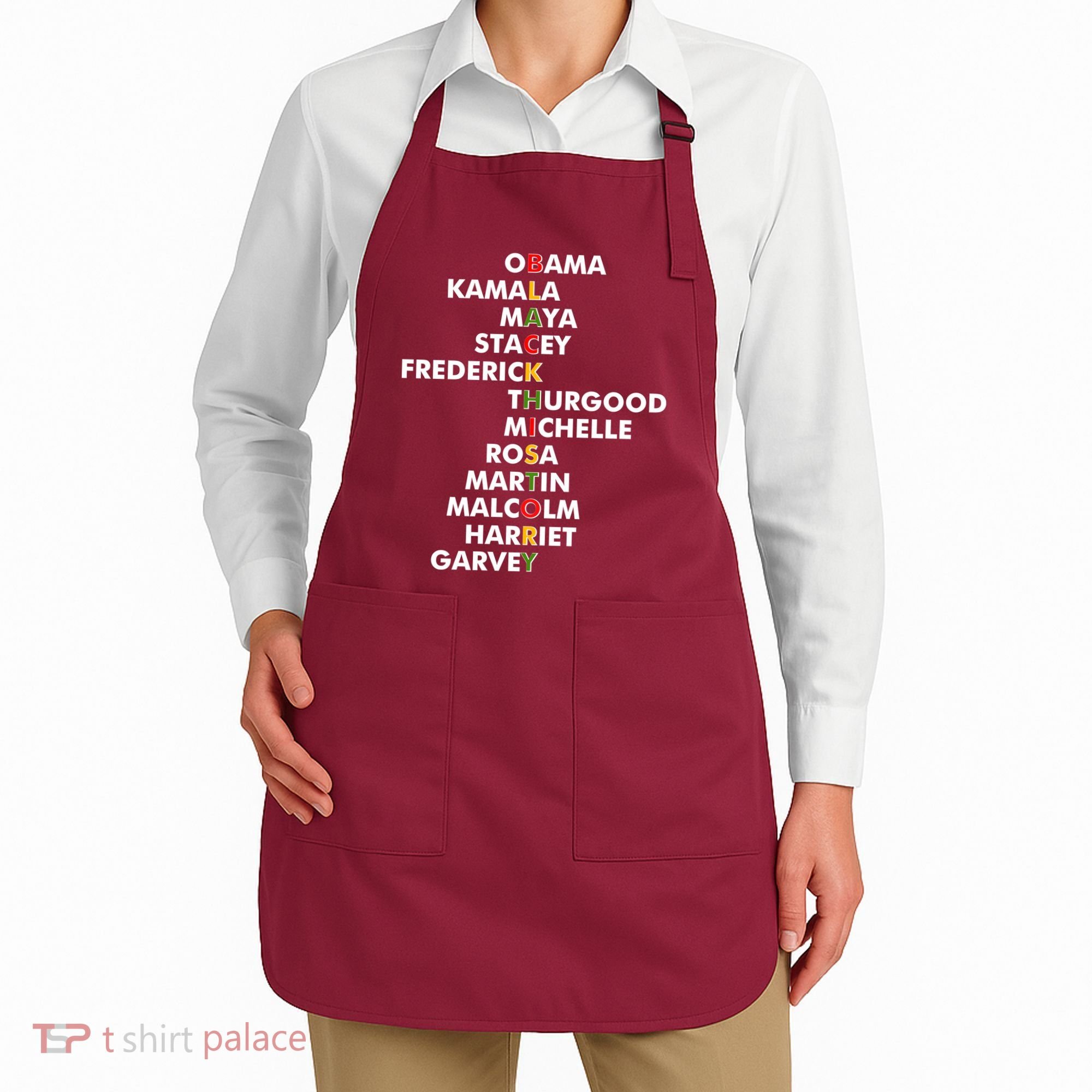 Important Black History Leaders Celebrate Black History Apron