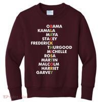 Important Black History Leaders Celebrate Black History Kids Sweatshirt thumb 0