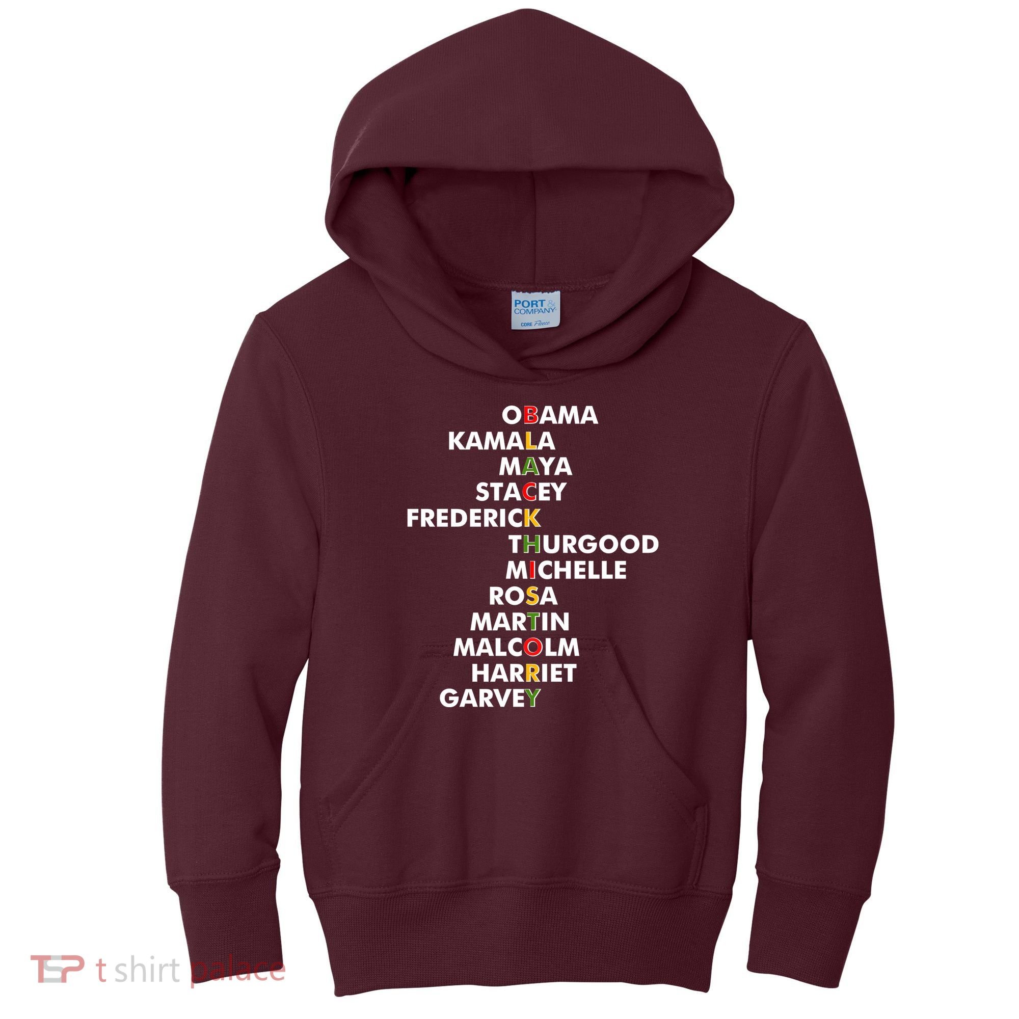 Important Black History Leaders Celebrate Black History Kids Hoodie