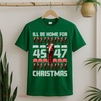 ILl Be Home For Christmas Donald Trump 4547 Maga Trump Dance Ugly Christmas T-Shirt thumb 2