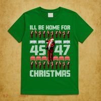 ILl Be Home For Christmas Donald Trump 4547 Maga Trump Dance Ugly Christmas T-Shirt thumb 5