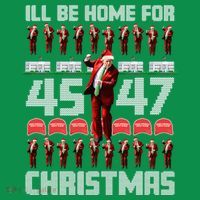 ILl Be Home For Christmas Donald Trump 4547 Maga Trump Dance Ugly Christmas T-Shirt thumb 7