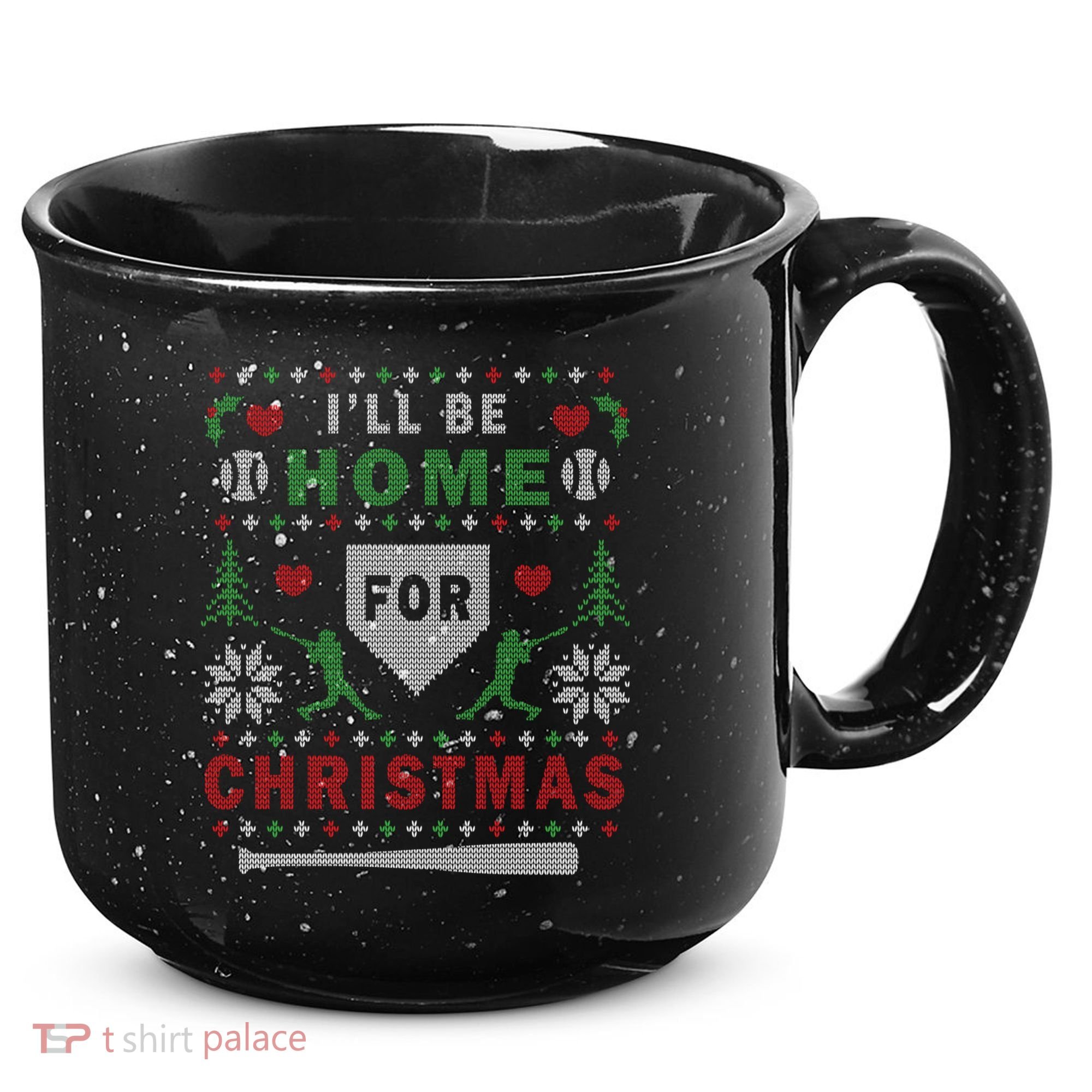 I'LL BE HOME FOR CHRISTMAS BASEBALL UGLY CHRISTMAS 15oz Campfire Ceramic Mug