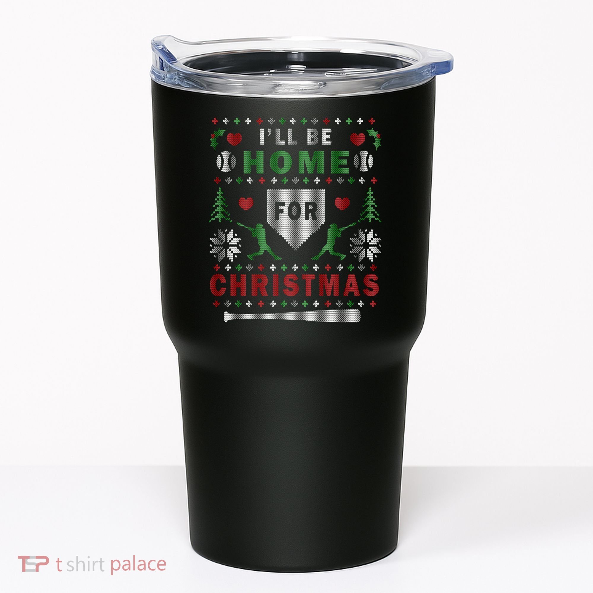 I'LL BE HOME FOR CHRISTMAS BASEBALL UGLY CHRISTMAS Tumbler