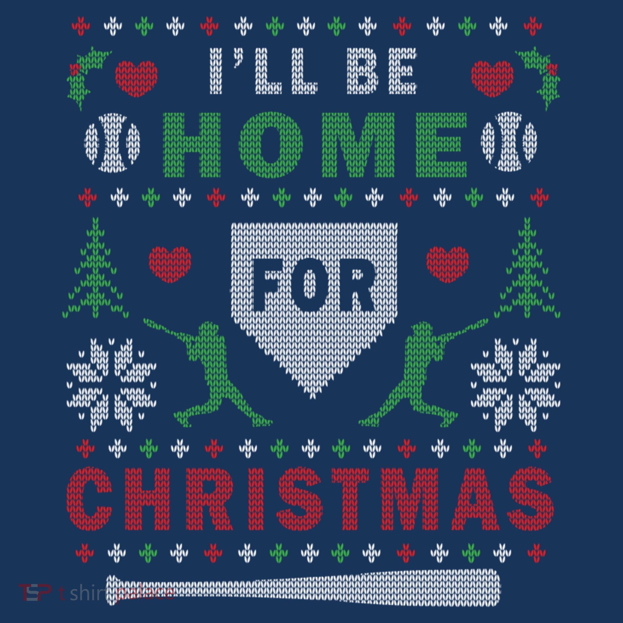 I'LL BE HOME FOR CHRISTMAS BASEBALL UGLY CHRISTMAS Mousepad