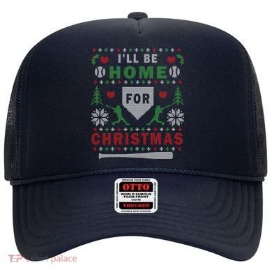 I'LL BE HOME FOR CHRISTMAS BASEBALL UGLY CHRISTMAS Hat