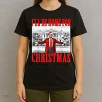 Ill Be Home For Christmas Santa Funny Trump Xmas Pajamas T-Shirt thumb 4