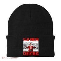 Ill Be Home For Christmas Santa Funny Trump Xmas Pajamas Beanie thumb 0