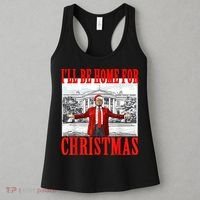 Ill Be Home For Christmas Santa Funny Trump Xmas Pajamas Women's Tank Top thumb 3