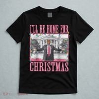 Ill Be Home For Christmas Santa Funny Trump Xmas Pajamas T-Shirt thumb 5