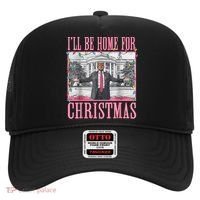 Ill Be Home For Christmas Santa Funny Trump Xmas Pajamas Hat thumb 0