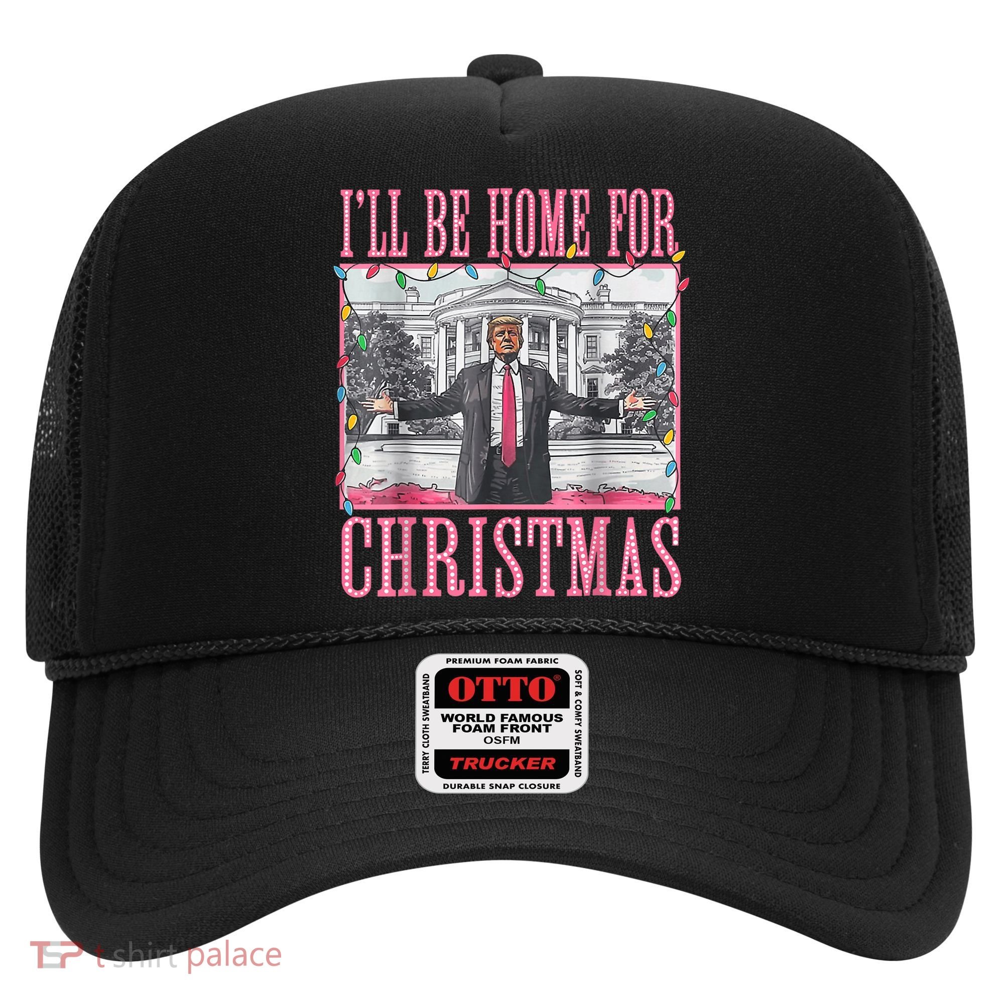 Ill Be Home For Christmas Santa Funny Trump Xmas Pajamas Hat