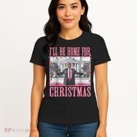 Ill Be Home For Christmas Santa Funny Trump Xmas Pajamas Women's T-Shirt thumb 4