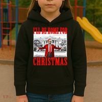 Ill Be Home For Christmas Funny Donald Trump Kids Hoodie thumb 3