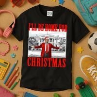 Ill Be Home For Christmas Funny Donald Trump Kids T-Shirt thumb 3