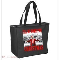 Ill Be Home For Christmas Funny Donald Trump Tote Bag thumb 2