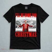 ILl Be Home For Christmas Santa Funny Trump Xmas Pajamas T-Shirt thumb 5