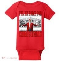 Ill Be Home For Christmas Donald Trump 2024 Election Baby Bodysuit thumb 0