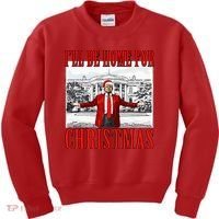 Ill Be Home For Christmas Donald Trump 2024 Election Kids Sweatshirt thumb 0