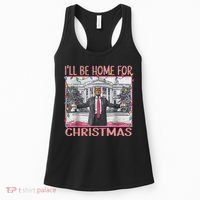 ILl Be Home For Christmas Santa Funny Trump Xmas Pajamas Women's Tank Top thumb 0