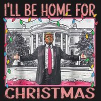 ILl Be Home For Christmas Santa Funny Trump Xmas Pajamas Women's Tank Top thumb 5