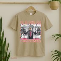 ILl Be Home For Christmas Santa Funny Trump Xmas Pajamas T-Shirt thumb 2