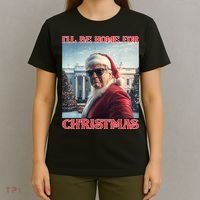 ILl Be Home For Christmas Trump Santa Selfie White House T-Shirt thumb 4