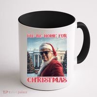 ILl Be Home For Christmas Trump Santa Selfie White House Coffee Mug thumb 1