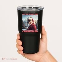 ILl Be Home For Christmas Trump Santa Selfie White House Tumbler thumb 2