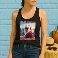 ILl Be Home For Christmas Trump Santa Selfie White House Women's Tank Top thumb 2