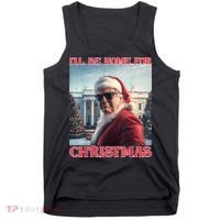 ILl Be Home For Christmas Trump Santa Selfie White House Tank Top thumb 0