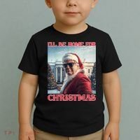 ILl Be Home For Christmas Trump Santa Selfie White House Toddler T-Shirt thumb 2