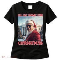 ILl Be Home For Christmas Trump Santa Selfie White House Women's T-Shirt thumb 0