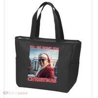 ILl Be Home For Christmas Trump Santa Selfie White House Tote Bag thumb 3