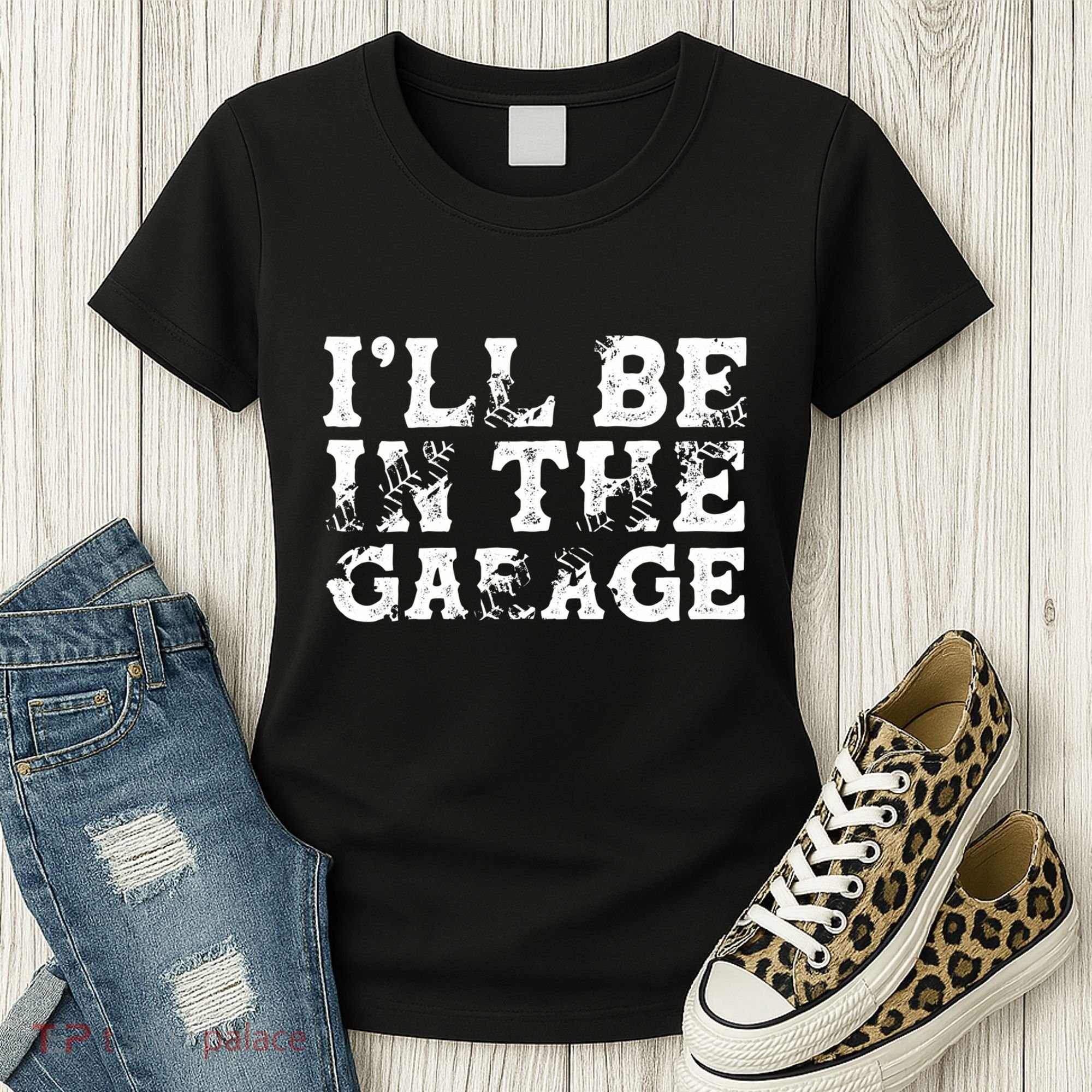 ILl Be In The Garage Auto Mechanic Project Car Sweat Women's T-Shirt