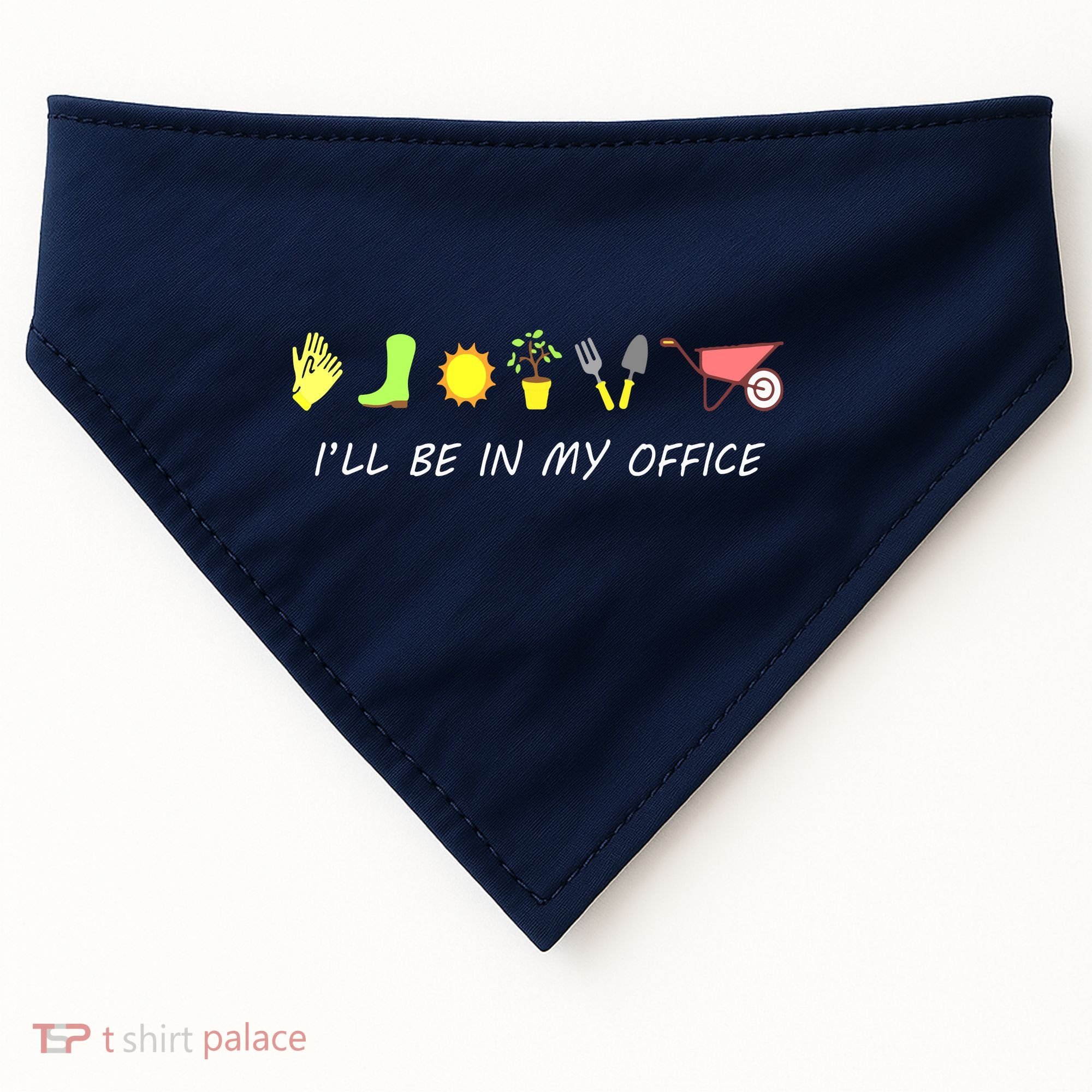 I'll Be In My Office Garden Funny Distressed Gardening USA-Made Doggie Bandana
