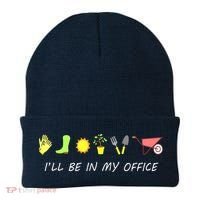 I'll Be In My Office Garden Funny Distressed Gardening Beanie thumb 0