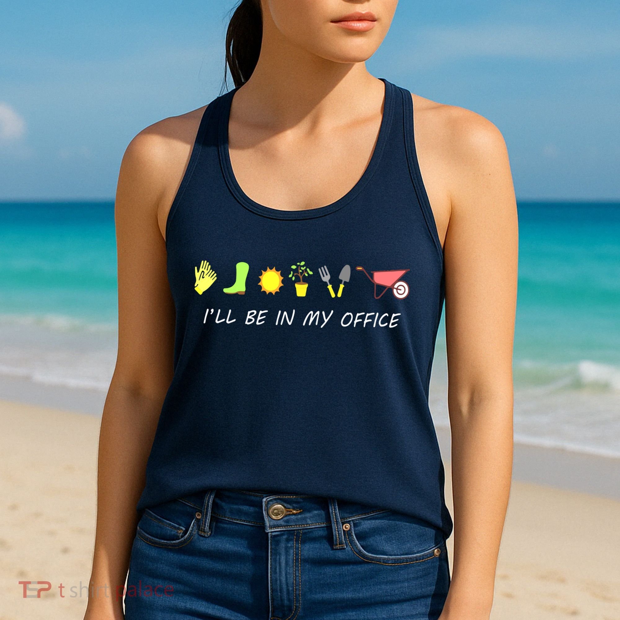 I'll Be In My Office Garden Funny Distressed Gardening Women's Tank Top