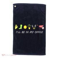 I'll Be In My Office Garden Funny Distressed Gardening Golf Towel thumb 0