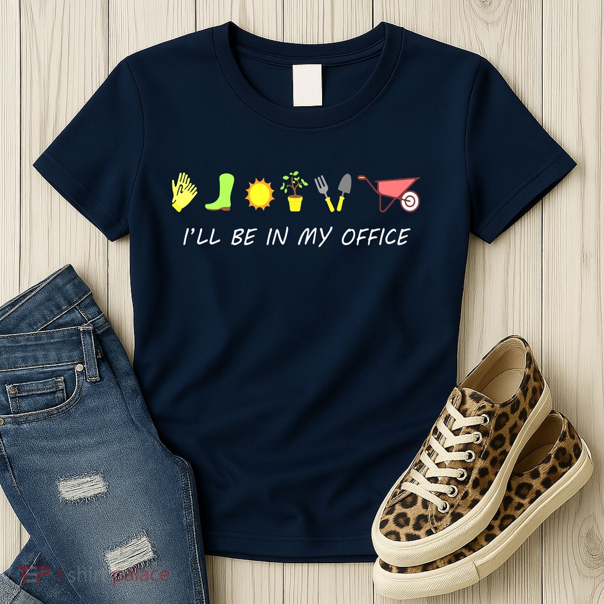 I'll Be In My Office Garden Funny Distressed Gardening Women's T-Shirt