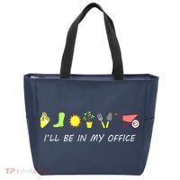I'll Be In My Office Garden Funny Distressed Gardening Tote Bag thumb 0