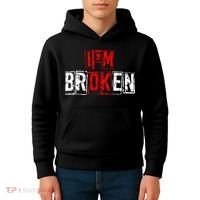I'M Broken Invisible Illness I'M OK Broken Kids Hoodie thumb 4